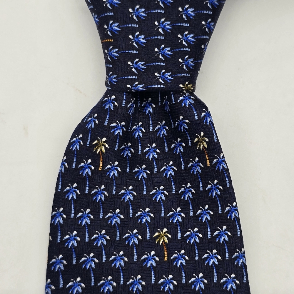 Museum Artifacts Silk Tie Palm Tree Design